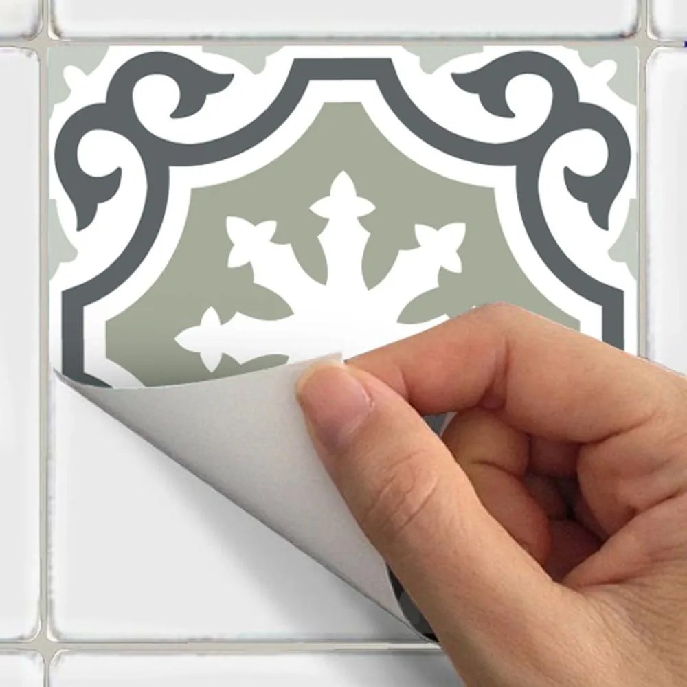 Sada 30 nástenných samolepiek Ambiance Oslo, 10 x 10 cm