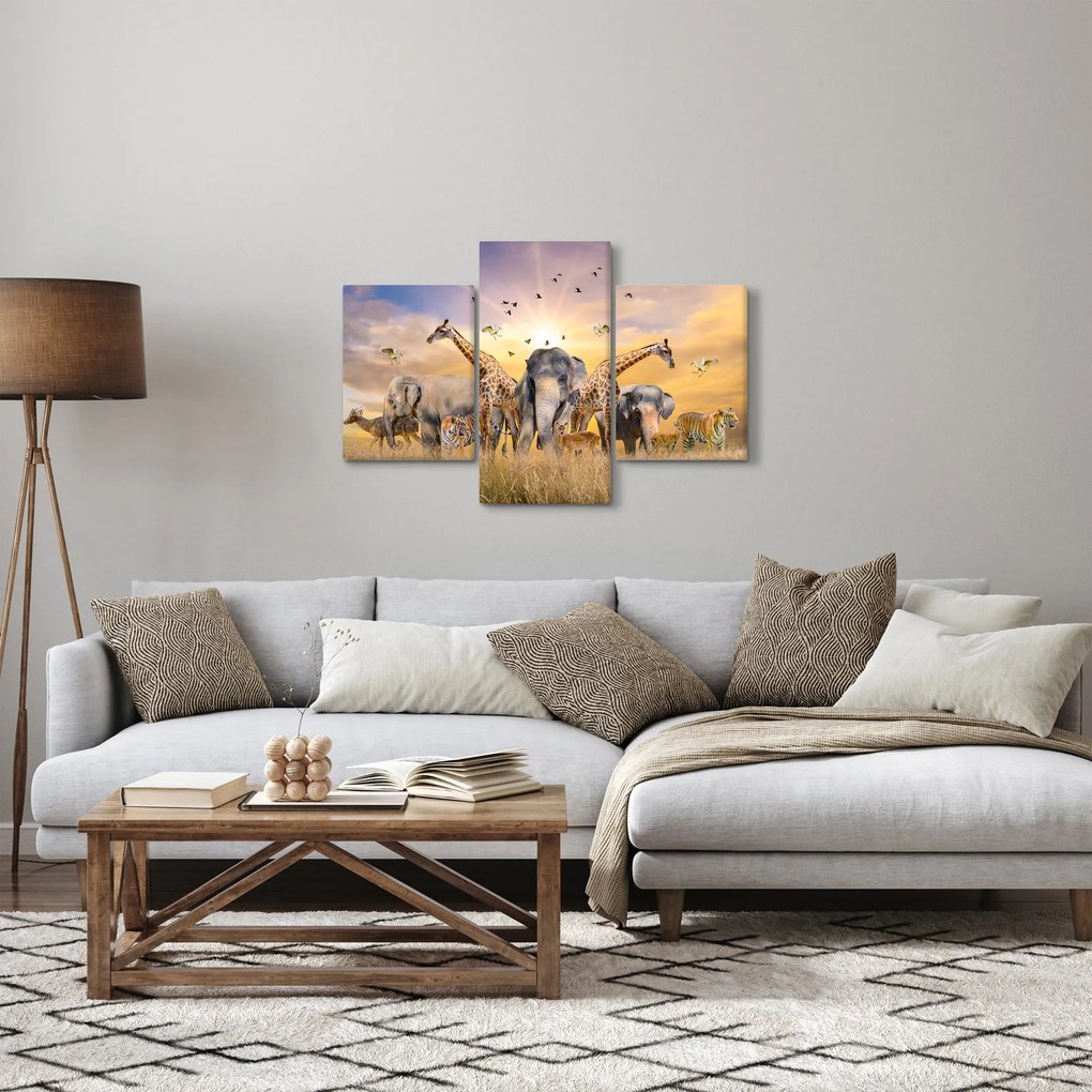 Obraz - Africké zvieratá (90x60 cm)