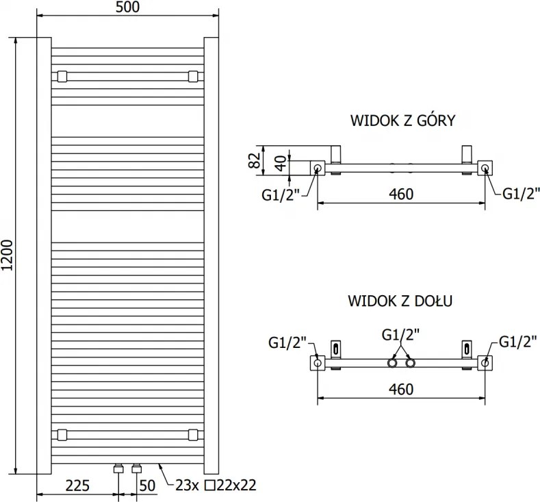 Mexen Pluton, elektrické vykurovacie teleso 1200x500 mm + vykurovacia tyč 600 W, biela, W106-1200-500-2600-20