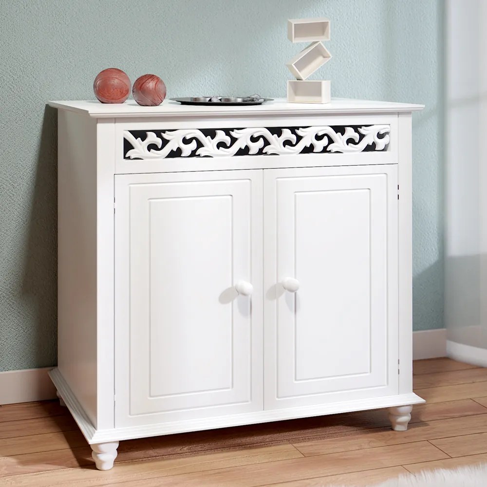 Casaria Komoda JERSEY, 76 x 65 x 35 cm, biela