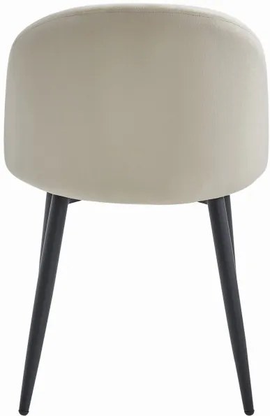 Jedálenská stolička BELLO zamatová béžová (čierne nohy)