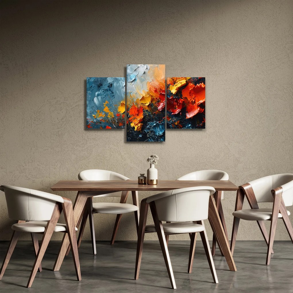 Obraz - Abstraktná maľba kvetov III. (90x60 cm)
