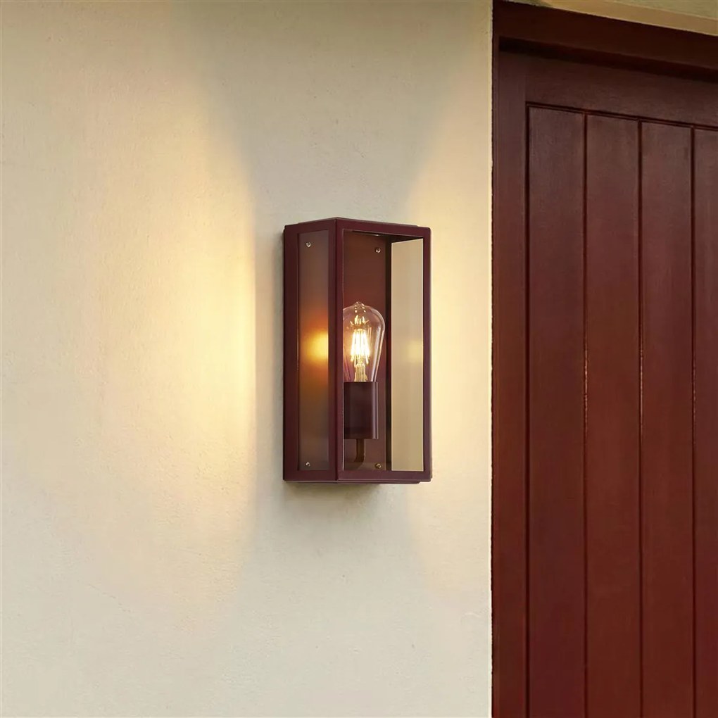 Klasické vonkajšie nástenné svietidlo červené IP44 - Rotterdam