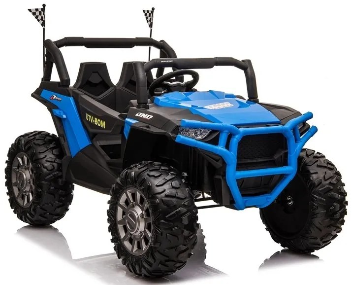 RAMIZ ELEKTRICKÉ AUTÍČKO JEEP JC999 4x4 - NELAKOVANÉ - MODRÉ - MOTOR - 4x45W BATÉRIA 2x12V/7Ah - 2022