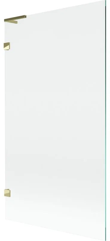 Mexen, Mexen Lunar L 1-krídlová vaňová zástena 100 x 150 cm, transparentná, zlatá - 897L-100-000-50-00