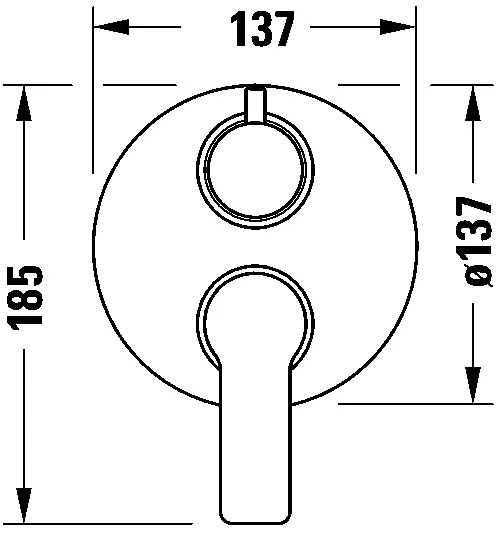 Duravit DC5210008046 - Sprchová batéria pre podomietkovú inštaláciu D-CODE matná čierna