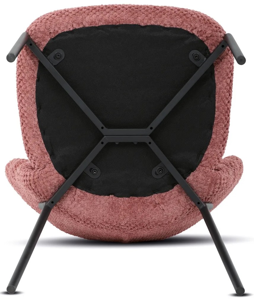 Súprava jedálenských stoličiek Bouclé CT-W1077PINK2, 4 ks