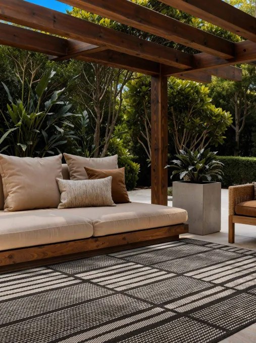 Koberec HARINGEY ALLINGTON čierny / biely