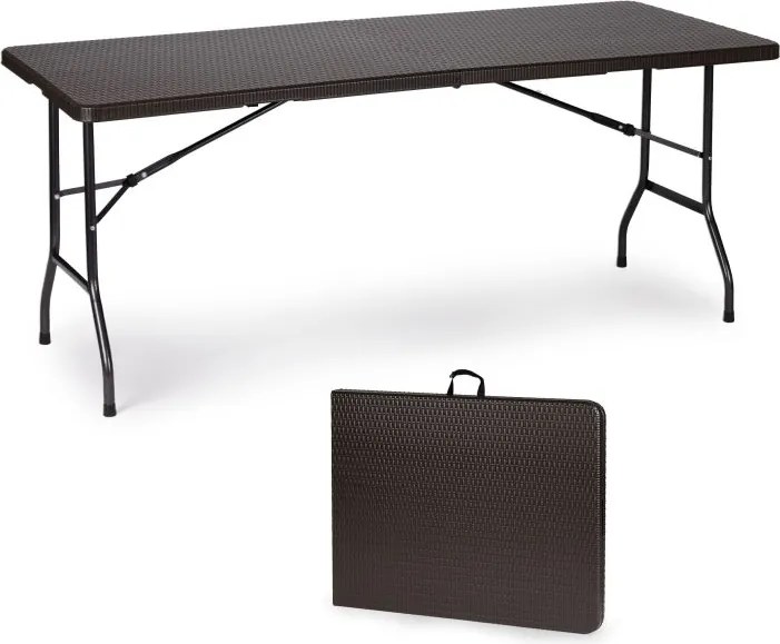 Cateringový stôl 180 cm skladací hnedý