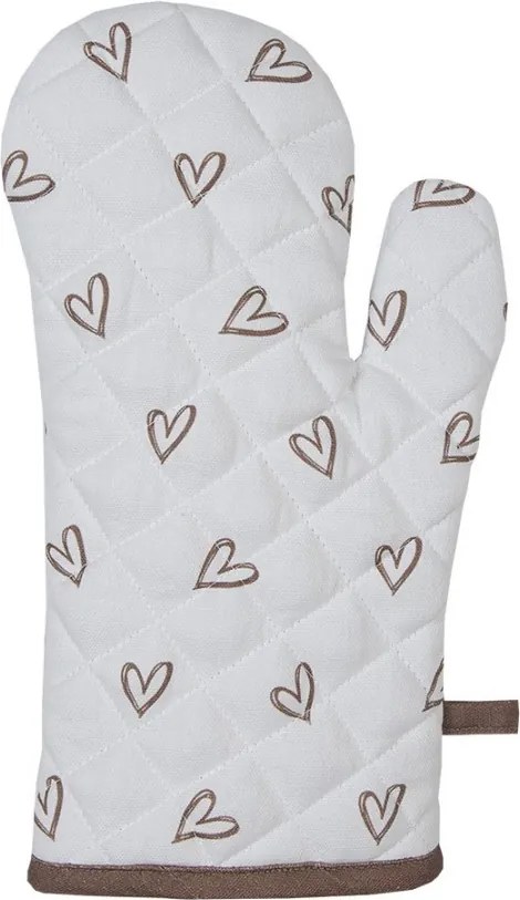 Bavlnená detská chňapka - rukavice s motívom zajačika a srdiečok Bunnies in Love - 12*21 cm