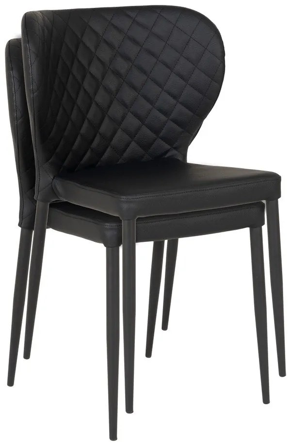 Čierne jedálenské stoličky v súprave 4 ks Pisa – House Nordic