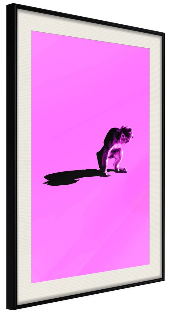 Artgeist Plagát - Little Monkey [Poster] Veľkosť: 30x45, Verzia: Zlatý rám s passe-partout
