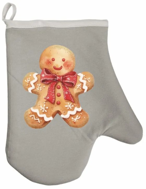 Vianočná kuchynská rukavica Ginger EMI, čierna
