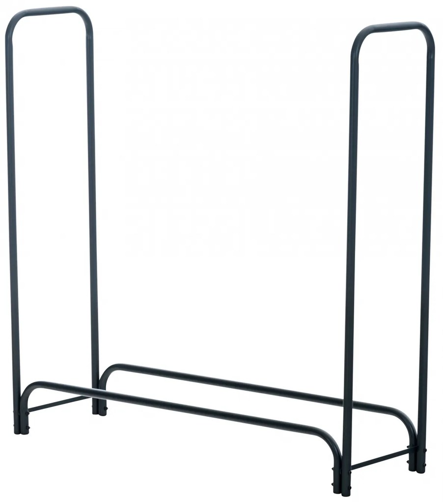 Stojan na palivové drevo Wilster 316789 - 120x120x36 cm, kov antracit