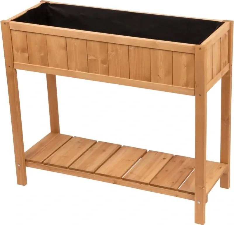 Záhon Strend Pro Garden, so spodnou policou, drevo, vyvýšený, s nohami