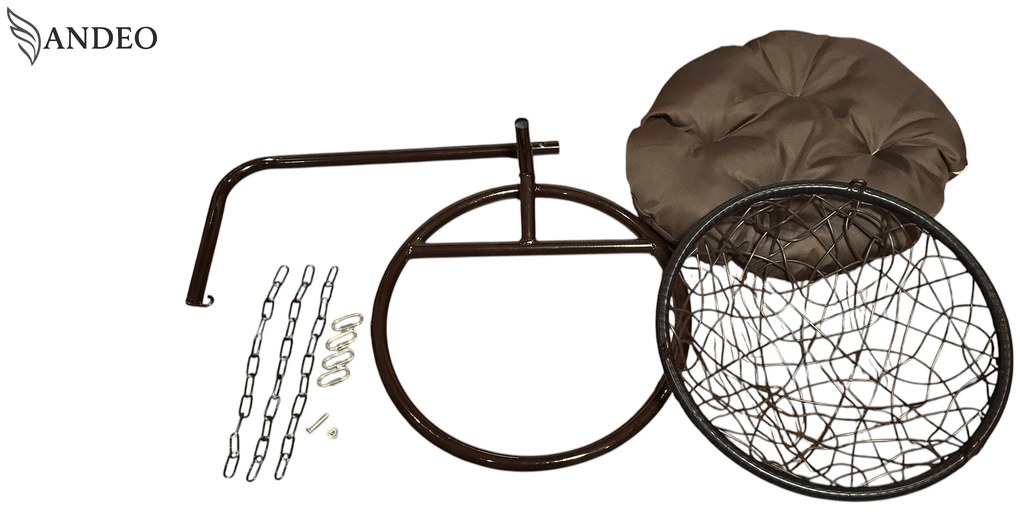 Závesné hojdacie kreslo pre mačky LILY - hnedé