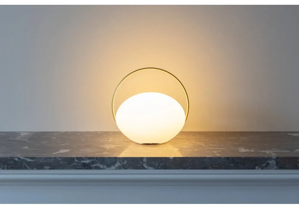 Biela LED stolová lampa so stmievačom (výška 19 cm) Orbit – UMAGE