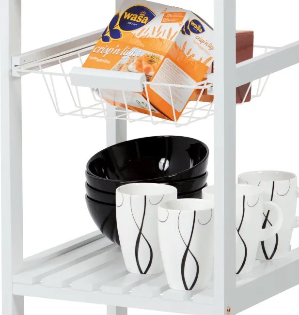 Servírovací stolík biely DR-044