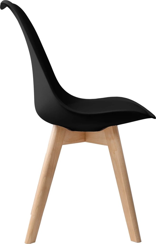 Čierna stolička v škandinávskom štýle K-NANTES BLACK DSW