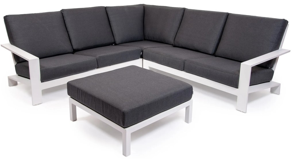 Rohová sedacia súprava LINA biela