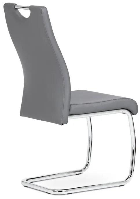 Autronic BONTEC Jedálenská stolička, šedá, ekokoža, DCL-418 GREY Farba: Šedá