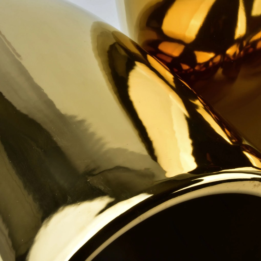 Sada 3 ks keramických květináčů NEVA GOLD XVI zlatá