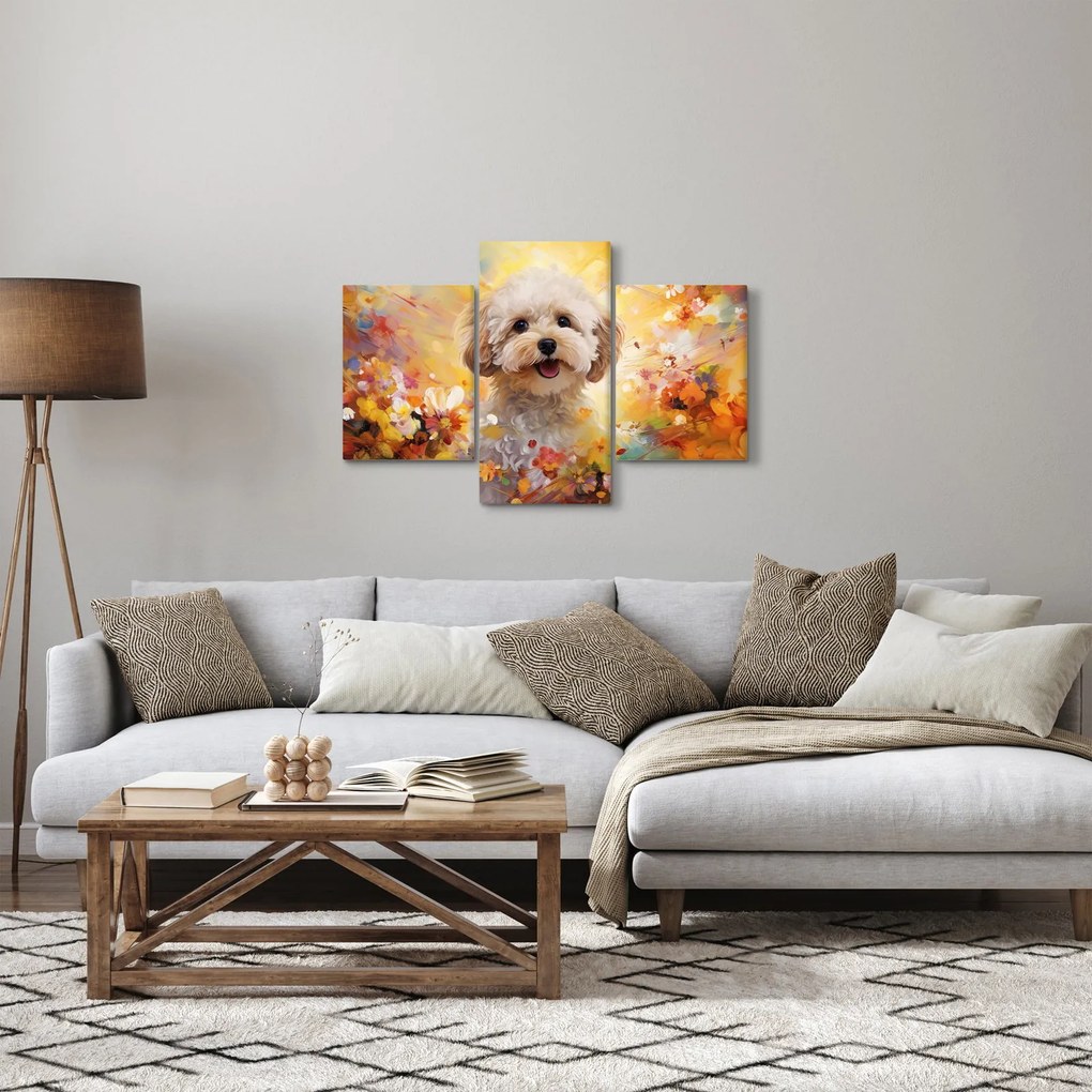 Obraz - Šťastný pes (90x60 cm)