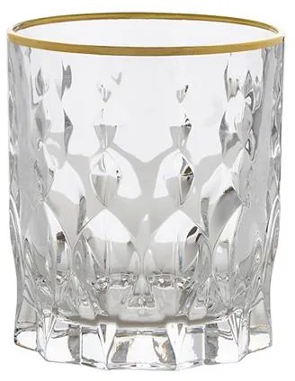 BOHEMIA PRESTIGE CONTE GOLD POHÁR NA WHISKY 340ML SADA 6 KS