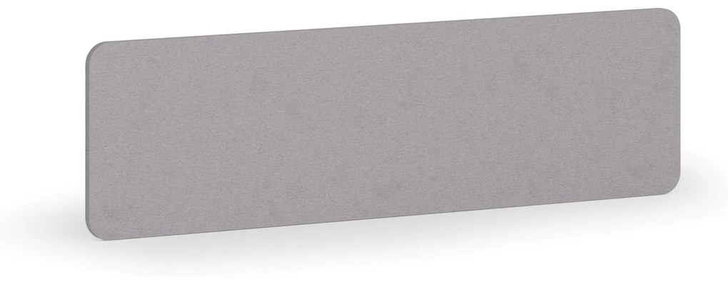 Akustický paraván na stôl, textilný, 140 x 40 cm, sivá