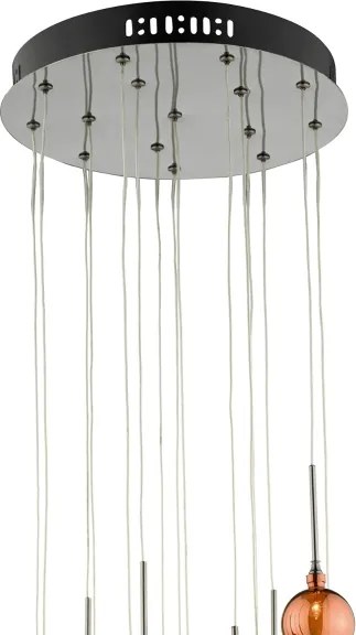 Där Lighting AUR1564 - Závesný luster na lane AURELIA 15xG4/10W/230V