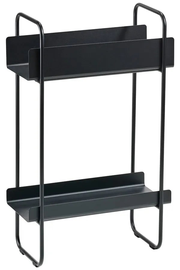 Čierny kovový konzolový stolík 24x48 cm A-Console - Zone