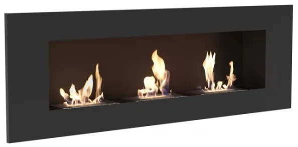 Kratki DELTA3/TUV - Vstavaný BIO krb DELTA3 40x120 cm 3x1,1kW čierna