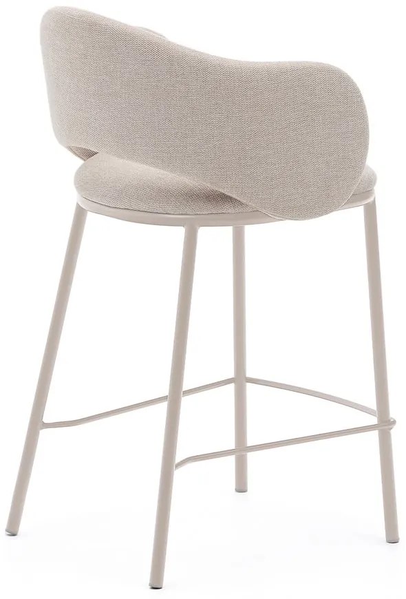 Krémová barová stolička (výška sedadla 65 cm) Maina – Kave Home