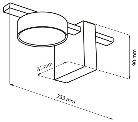 LED Nástenné svietidlo JOY 1xGX53/6W/230V čierna