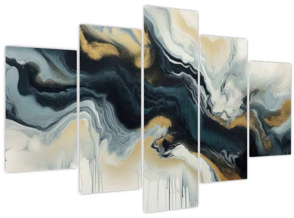 Obraz - Mramorovaná kresba (150x105 cm)