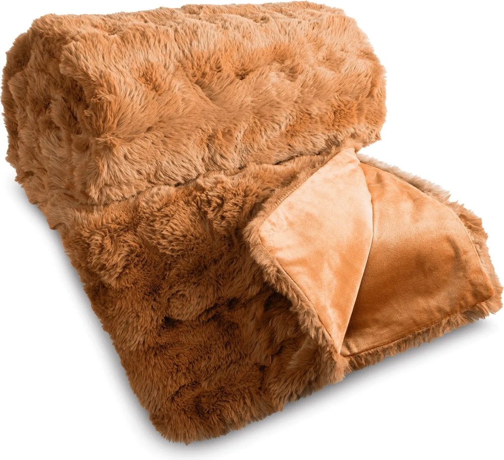 PREHOZ NA POSTEĽ LILY 200X220 CM MEDOVÁ