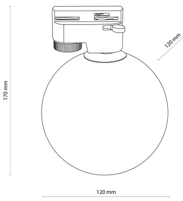Stropné svietidlo do lištového systému TRACER 1xG9/8W/230V čierna/dymová čierna