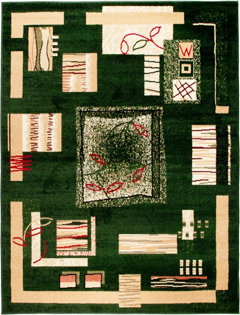 TA Koberec 5067D ZELENÝ ATLAS PP Rozmer: 140x200 cm