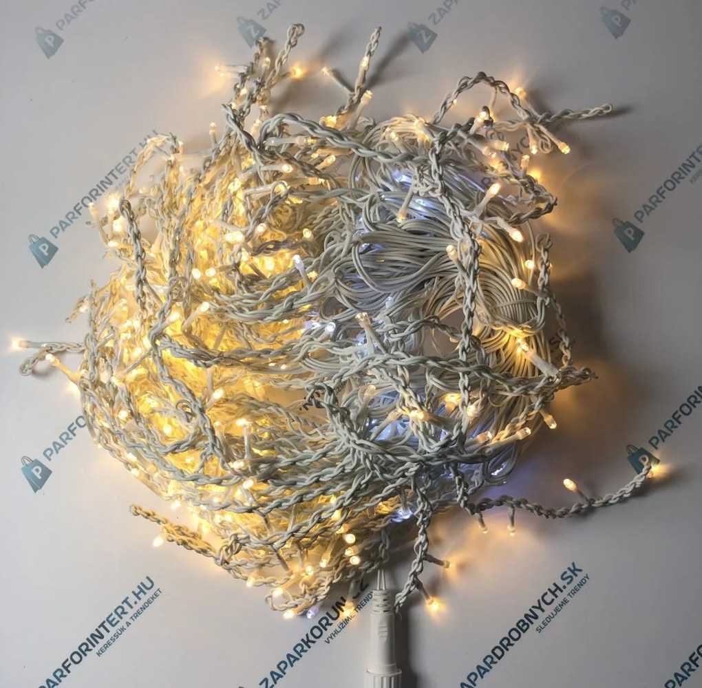 Vonkajší LED vianočný záves 25M+ 500LED - warm white