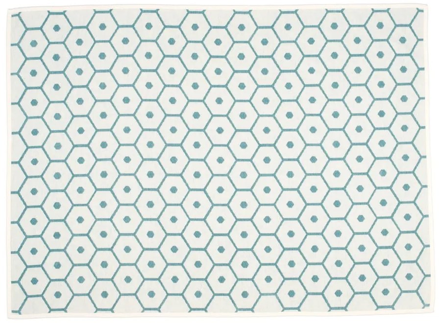 Tyrkysová deka s prímesou vlny 140x180 cm Honey Turquoise – Pappelina