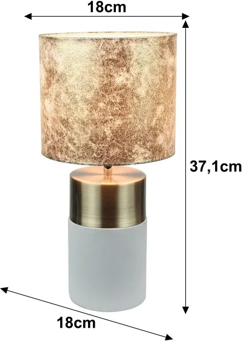Stolná lampa Qenny Typ 18 - hnedá / svetlosivá