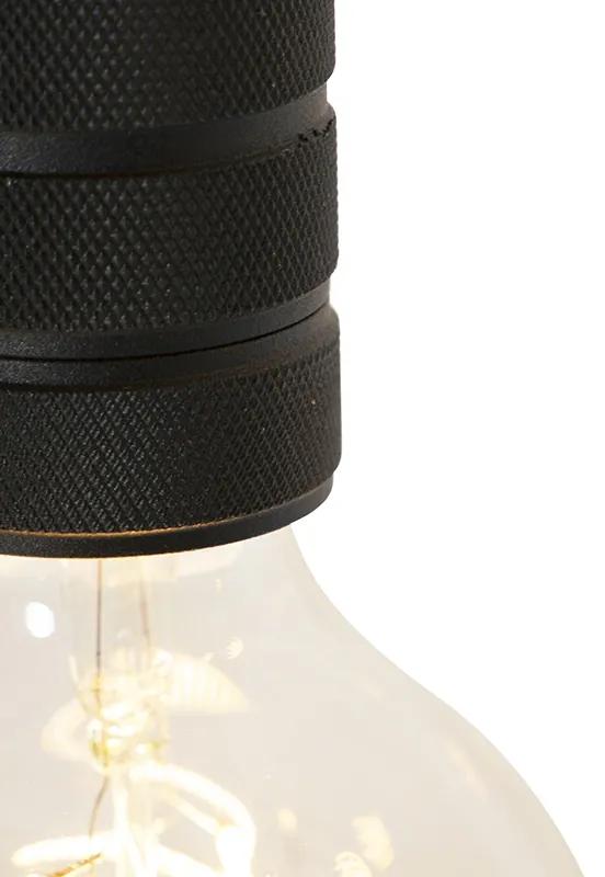 Dizajnové závesné svietidlo čierne 9 svetiel - Cavalux