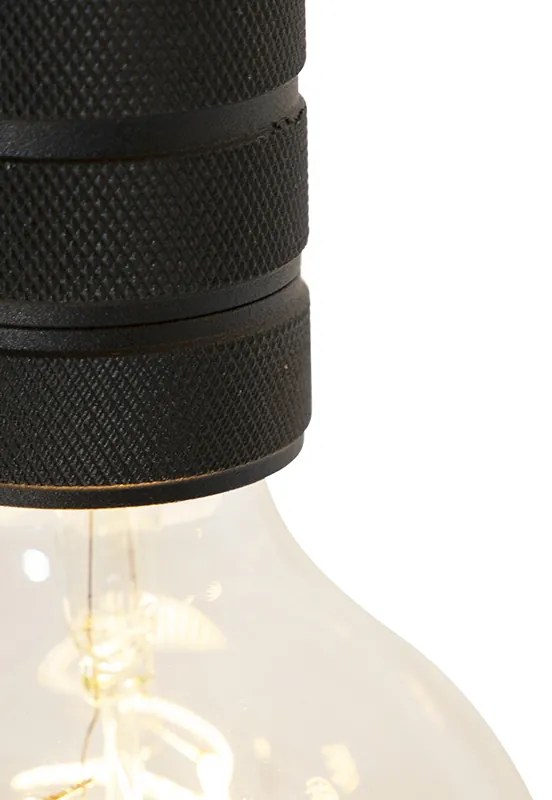 Dizajnové závesné svietidlo čierne 9-žiarovkové - Cavalux