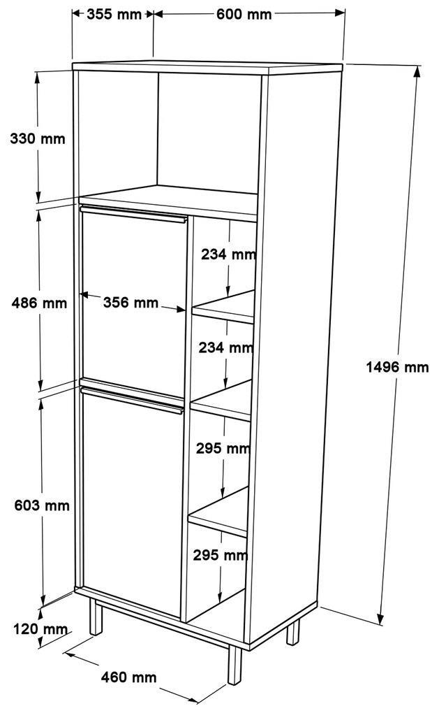 Koupelnová skříňka Houseland Kai bílá
