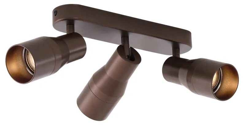 Zaoblené stropné bodové svetlo tmavá bronz GU10 50 mm 3-svetlo - Stanley