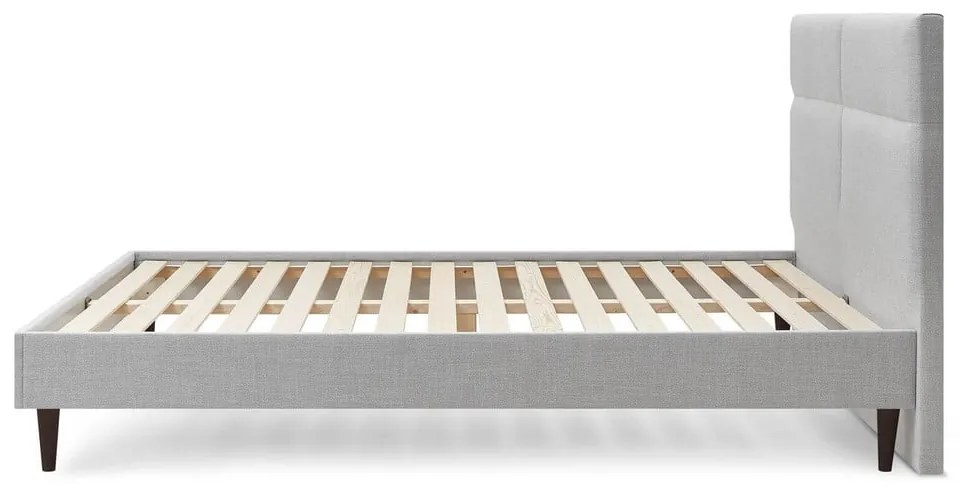 Sivá dvojlôžková posteľ Bobochic Paris Elyna Dark, 160 x 200 cm