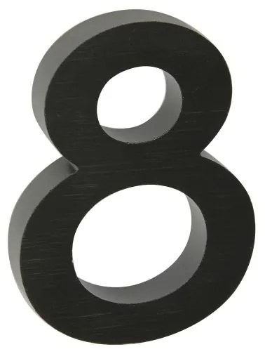 Domové číslo "8", RN.100LV, brúsené, čierna