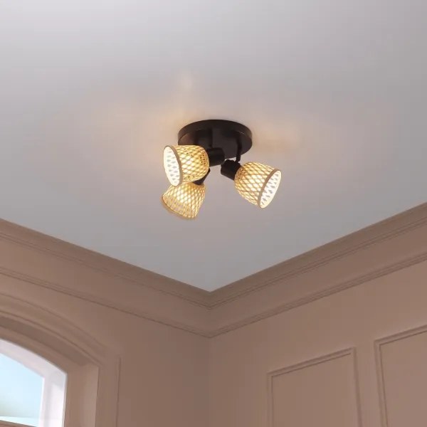 Atmosphera - Bodové svietidlo LIO 3xE14/25W/230V bambus