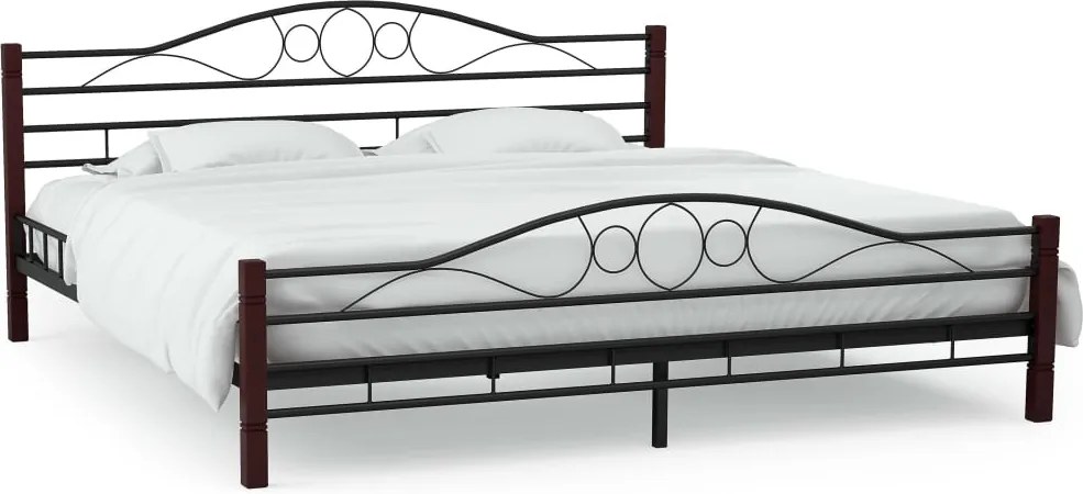 246743 Edco Kovový rám postele s lamelovým roštom 180x200 cm