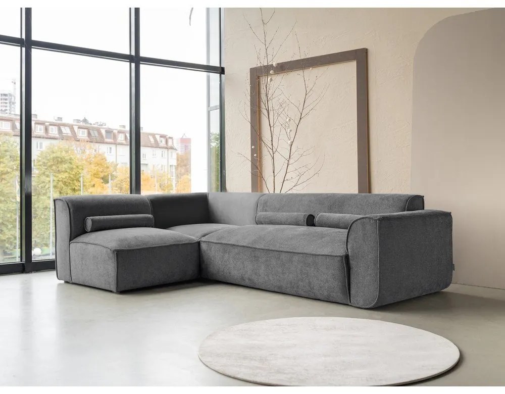 Sivá rohová pohovka (ľavý roh) Flex Felix – Miuform